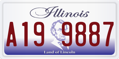 IL license plate A199887