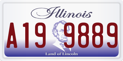 IL license plate A199889