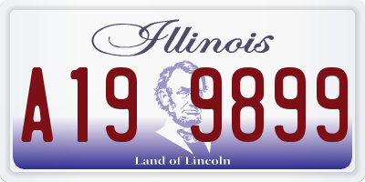 IL license plate A199899