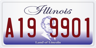 IL license plate A199901
