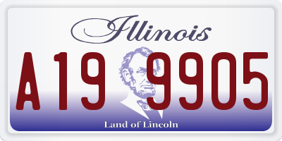 IL license plate A199905