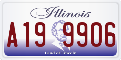 IL license plate A199906