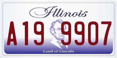 IL license plate A199907