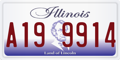 IL license plate A199914