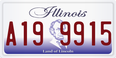 IL license plate A199915