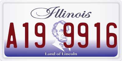 IL license plate A199916