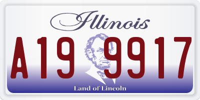 IL license plate A199917
