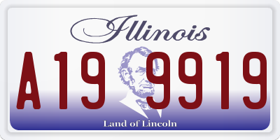 IL license plate A199919