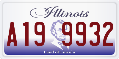 IL license plate A199932