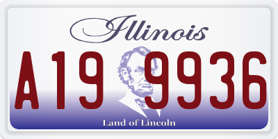 IL license plate A199936