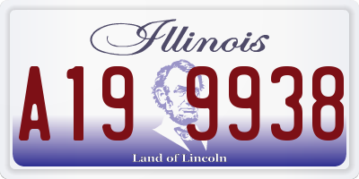 IL license plate A199938