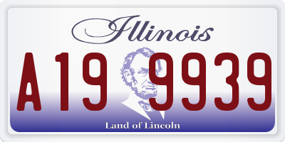 IL license plate A199939