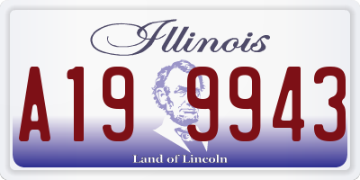 IL license plate A199943