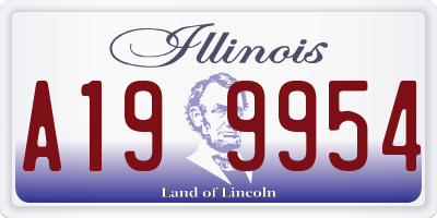 IL license plate A199954