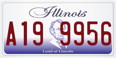 IL license plate A199956