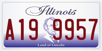 IL license plate A199957