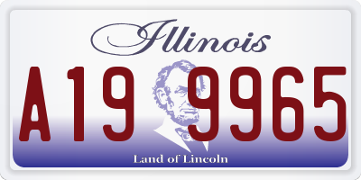 IL license plate A199965