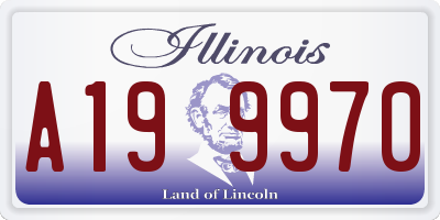 IL license plate A199970