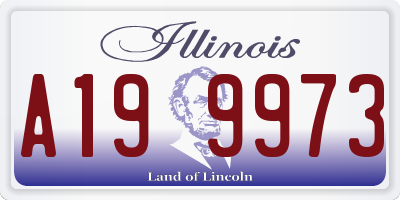 IL license plate A199973