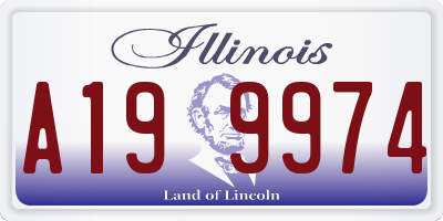 IL license plate A199974