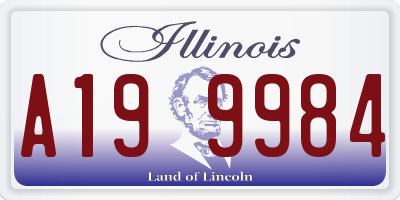IL license plate A199984