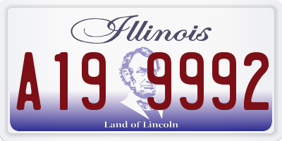 IL license plate A199992