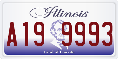 IL license plate A199993