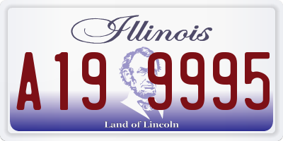 IL license plate A199995
