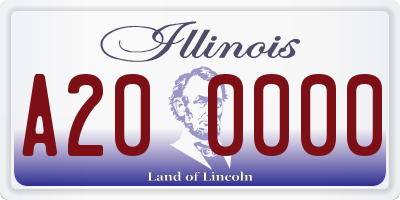 IL license plate A200000