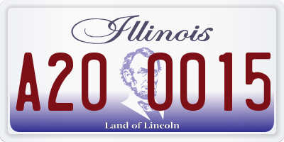 IL license plate A200015