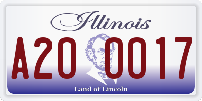 IL license plate A200017