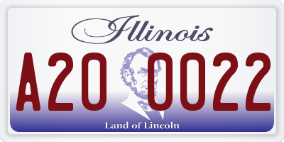 IL license plate A200022