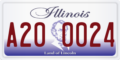 IL license plate A200024