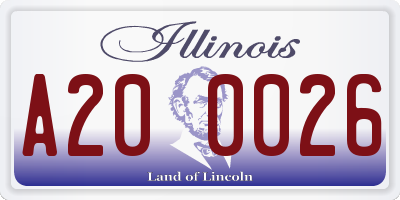 IL license plate A200026