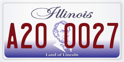 IL license plate A200027