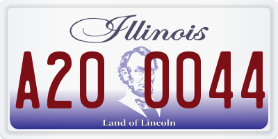 IL license plate A200044