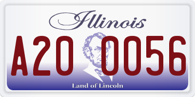IL license plate A200056