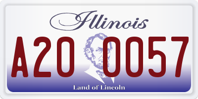 IL license plate A200057