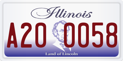 IL license plate A200058