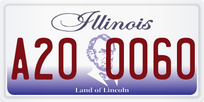 IL license plate A200060