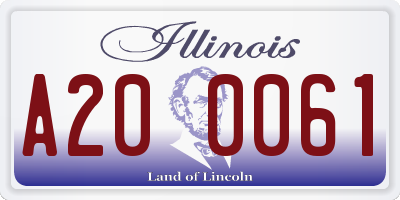 IL license plate A200061