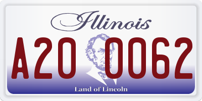 IL license plate A200062