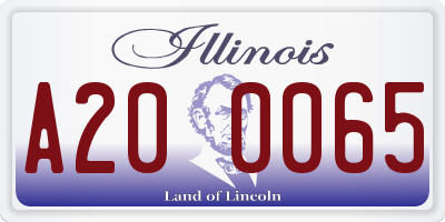 IL license plate A200065