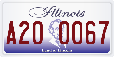 IL license plate A200067