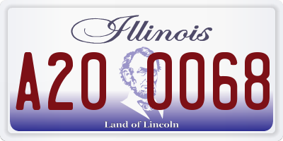 IL license plate A200068