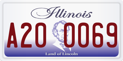 IL license plate A200069