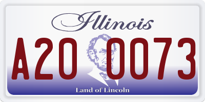 IL license plate A200073