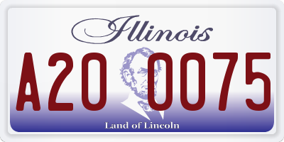 IL license plate A200075