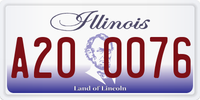 IL license plate A200076