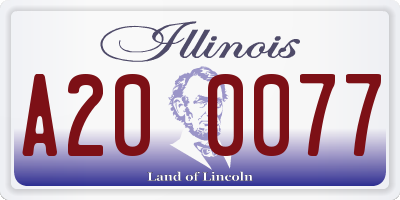 IL license plate A200077